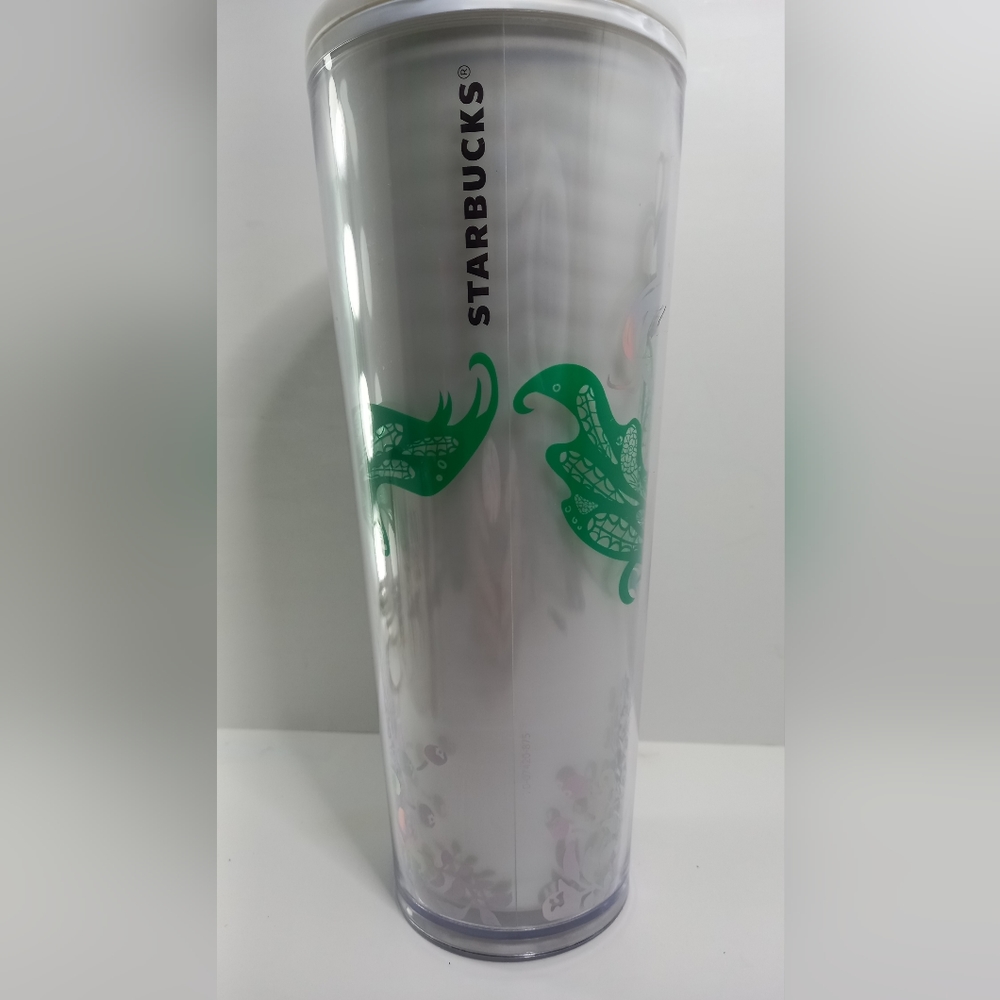 Starbucks Holiday Mint Pearl Cold Cup Tumbler 24oz Green White Mermaid - Picture 4 of 9